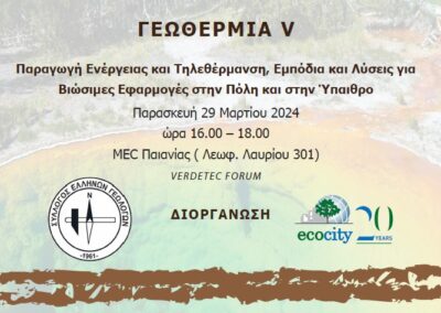 Παραγωγή Ενέργειας και Τηλεθέρμανση, Εμπόδια και Λύσεις για Βιώσιμες Εφαρμογές στην Πόλη και στην Ύπαιθρο